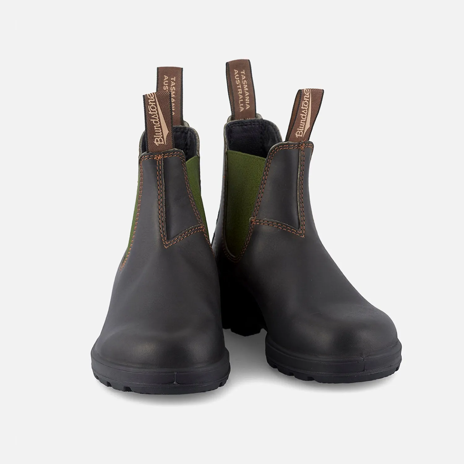 Womens Leather Original Chelsea Boots - Stout Brown/Olive