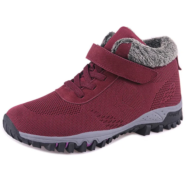 Women's villi suede thermal non-slip fashion platform sneakers CL