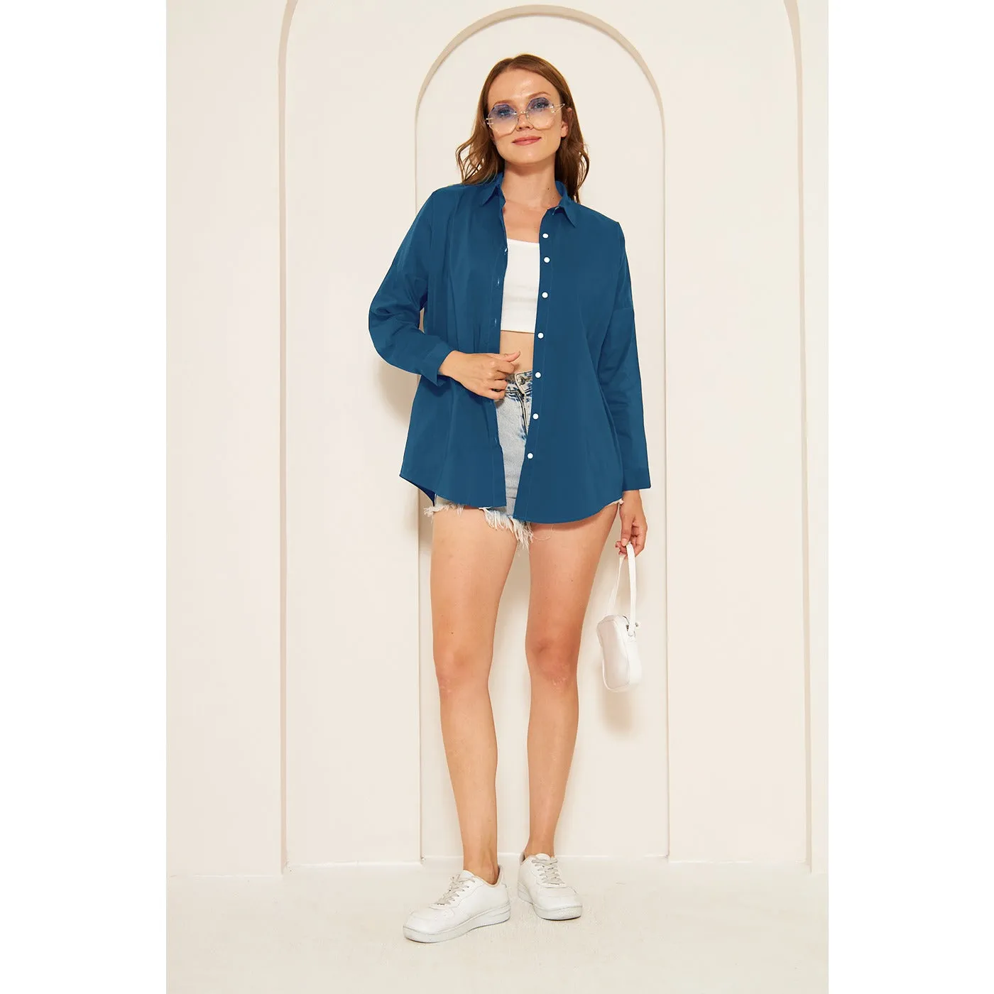 Yale Blue Oversized Shirt