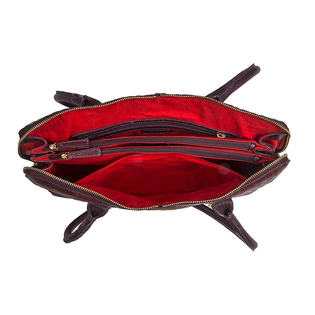 Yangtze Large Shoulder Bag in Red